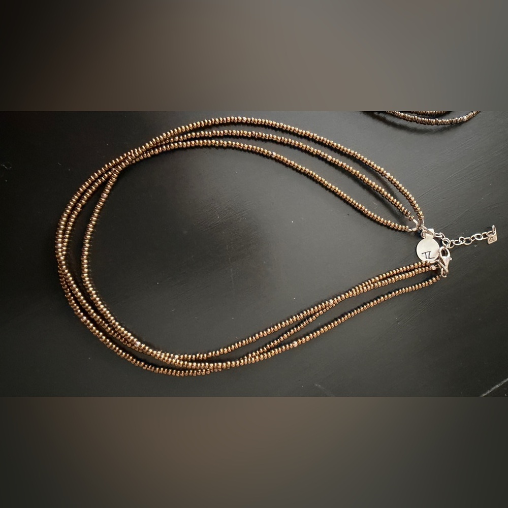 Silpada copper 3 strand  Beaded Necklace